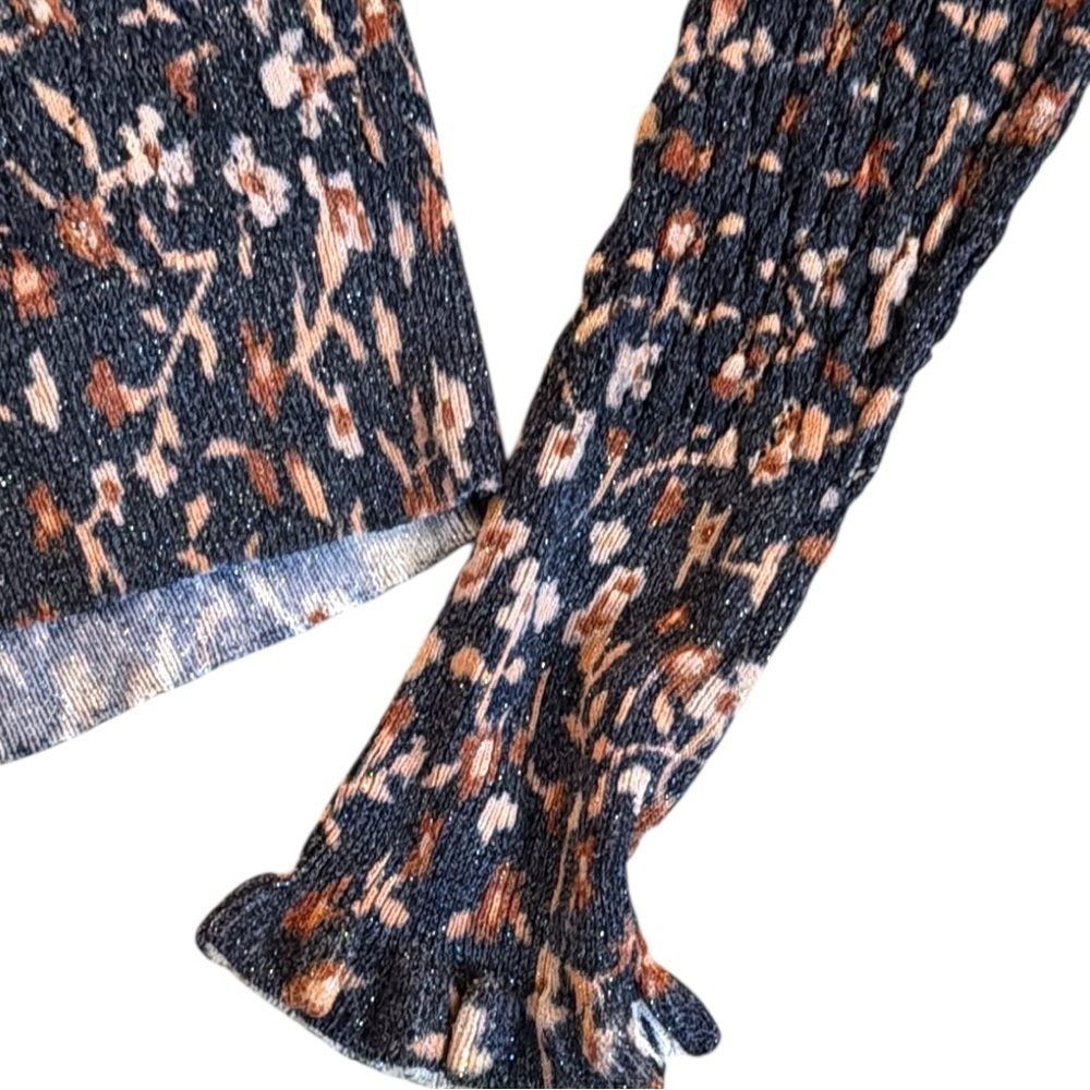 Zara Floral Cowl Neck Sweater - Black and Brown - Picture 4 of 13
